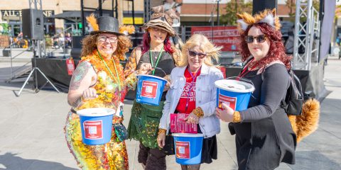 Photo of charity team at Worcester Music Festival