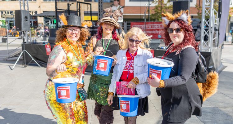 Photo of charity team at Worcester Music Festival